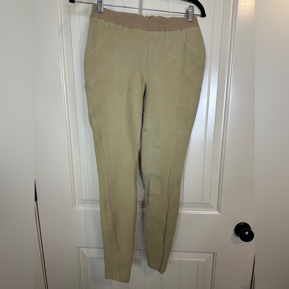 TuffRider Breeches Womens Sz M Schooling Tights Equestrian tan riding